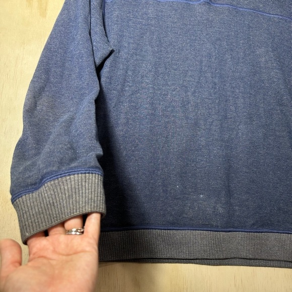 Cutter & Buck Pullover 1/4 Zip Sweater Men’s Large Navy Blue - Picture 4 of 10